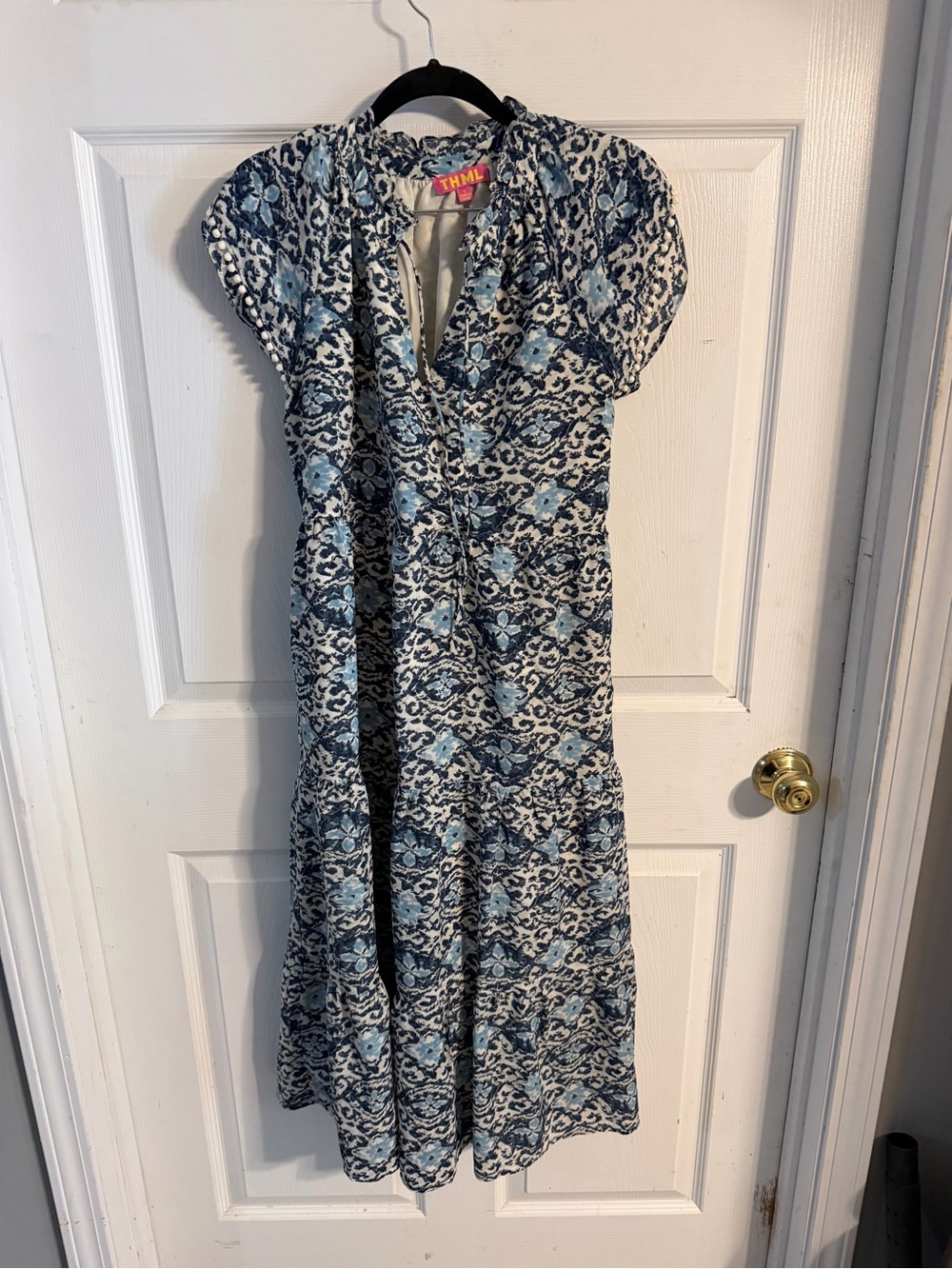 THML Blue Floral Print Women’s Dress